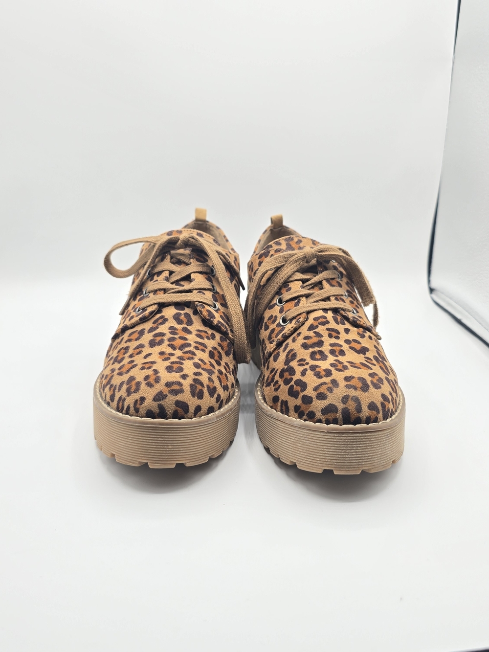 Dirty Laundry Leopard Print Platform Sneakers in Brown Women's 8.5 Preppy Casual